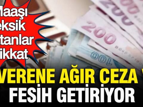 Maasi 1 tl bile eksik yatanlar dikkat sgk uzmani uyardi isverene agir fesih ve wxQyk8Up